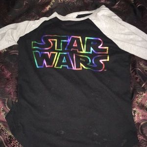 Long sleeve Star Wars shirt with grey sleeves